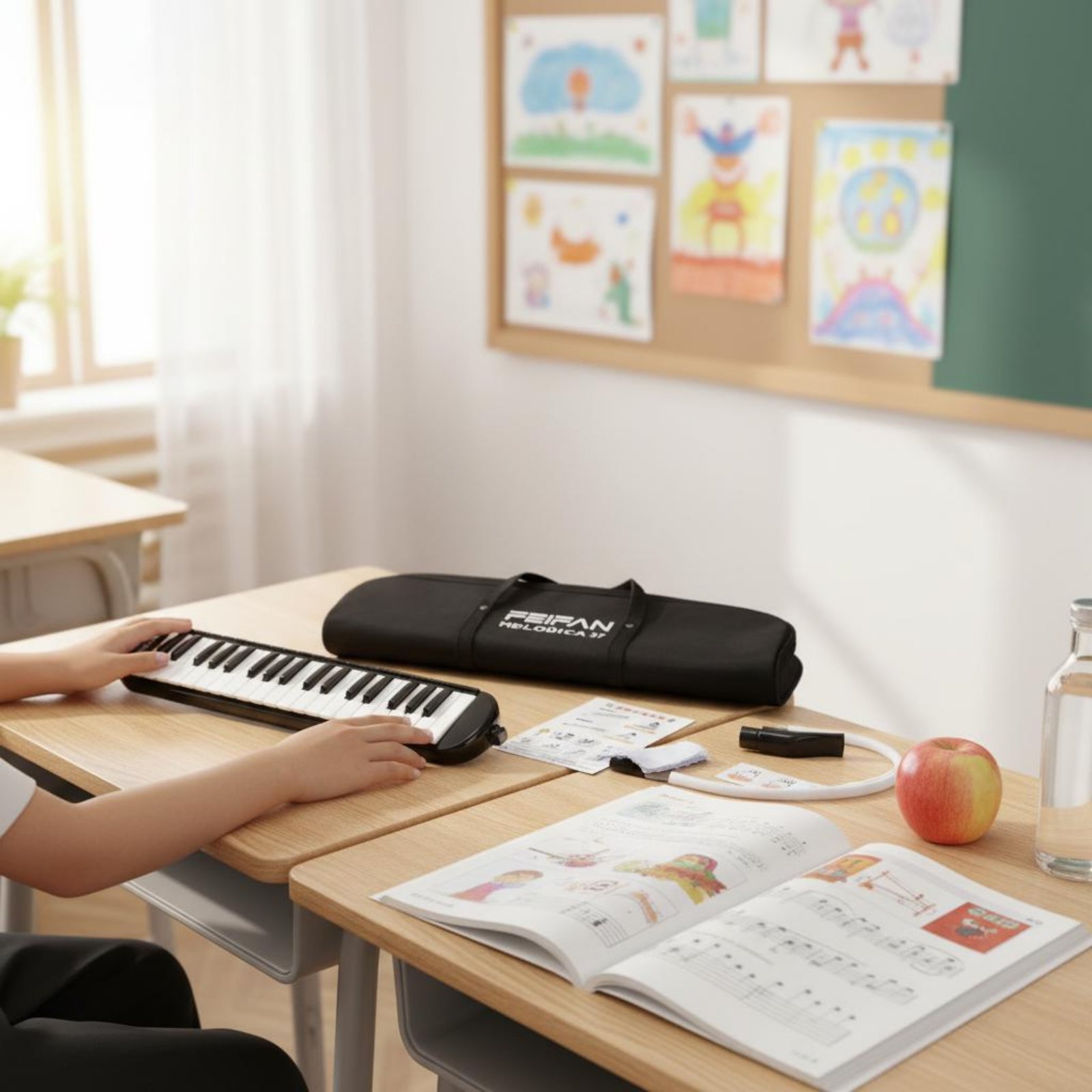Melodica Keyboard Wind - 37 Tuşlu Melodika, Ağızlık ve Tüp