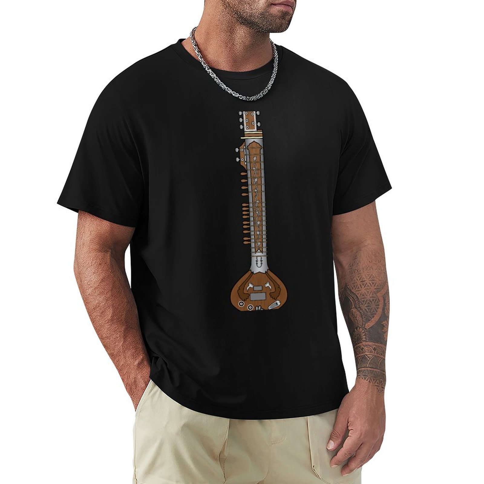Musical Instrument Sitar - MÜZİK ALETLERİ - SİTAR Tişört Şükran