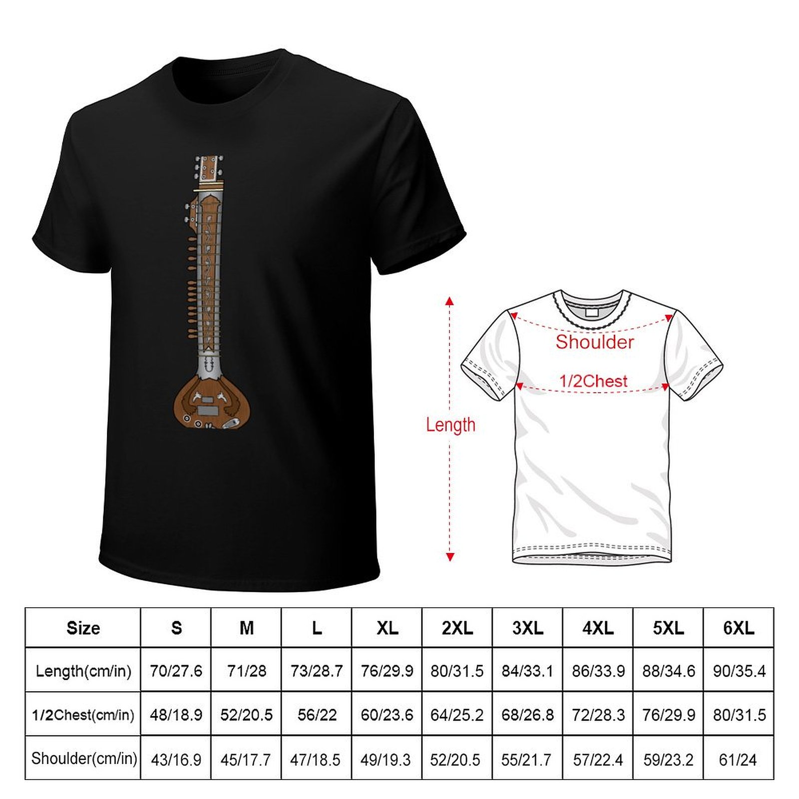 MÜZİK ALETLERİ - SİTAR Tişört  - Musical Instrument Sitar incelemesi ve fiyatı